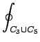 $\displaystyle \oint_{{C_3\cup C_5}}^{}$