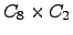 $ C_{8} \times C_{2} $