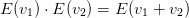E (v1) ⋅ E (v2) = E (v1 + v2)
