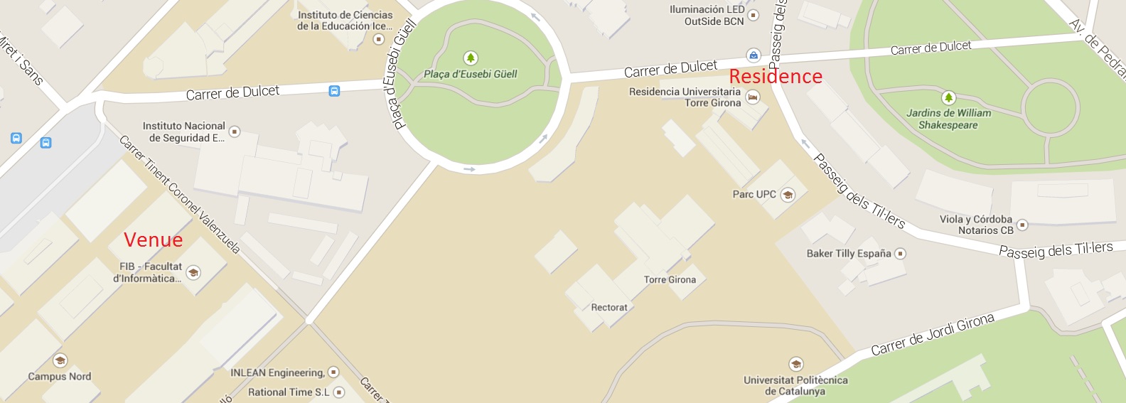 Map Venue and Residence